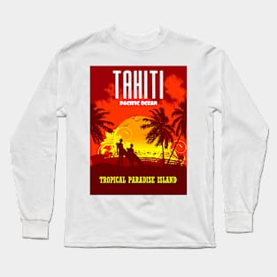 TAHITI Tropical Paradise Island Long Sleeve T-Shirt